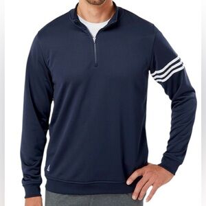 NWT - Adidas 3-Stripes French Terry Quarter-Zip Pullover